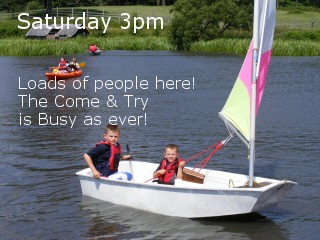 The free come and try on the lake is packed!